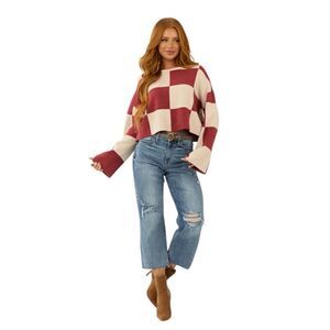 Judy Blue Medium Wash Distressed Wide Leg Crop Size 5/27